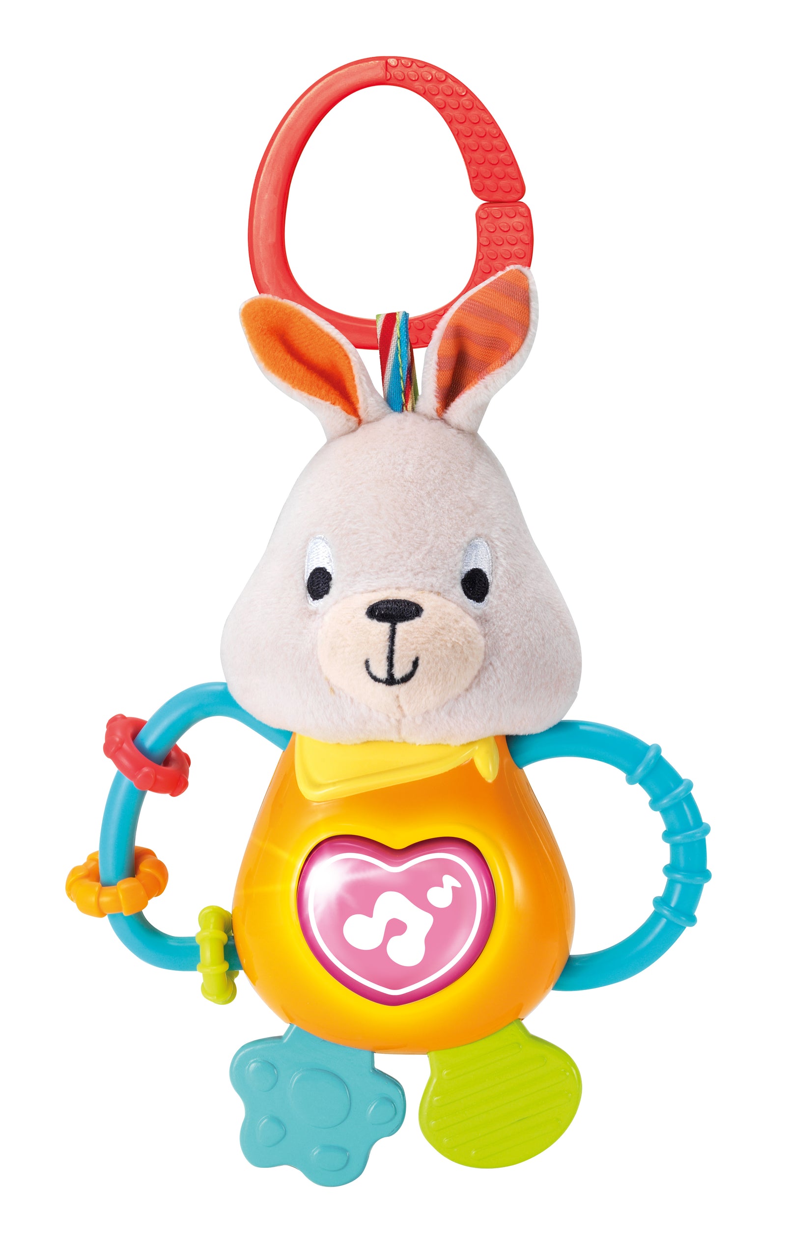 أرنب القفز المرح في الغابة