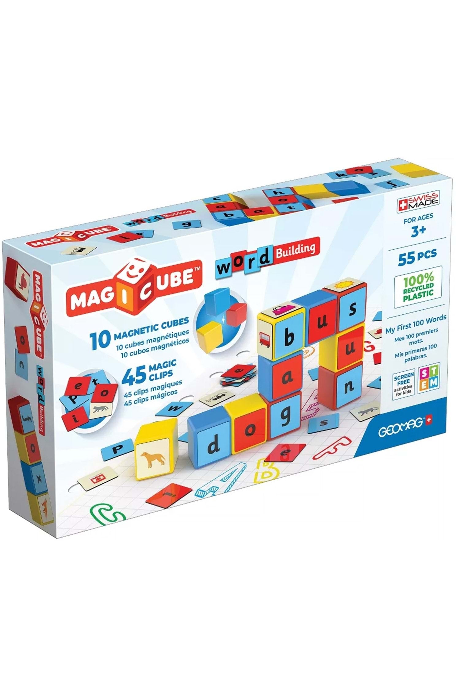 Geomag Educational Magicube Word Building RE Clips 55