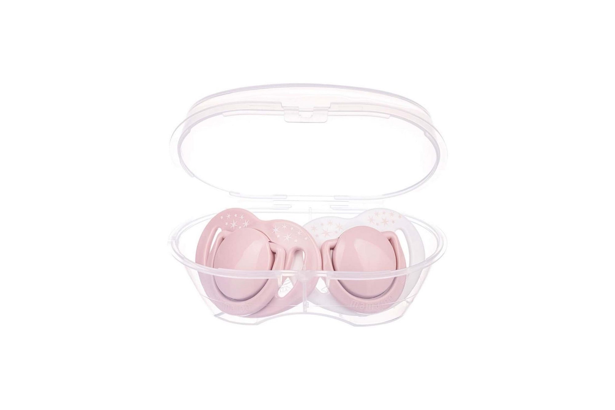 Twin Orthodontic Silicone Pacifiers Powder Pink 12M+