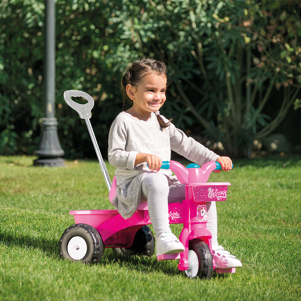 UNICORN MY FIRST TRIKE PINK PARENT HANDLE