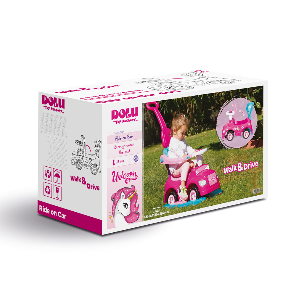 UNICORN STEP CAR 4IN1 PINK