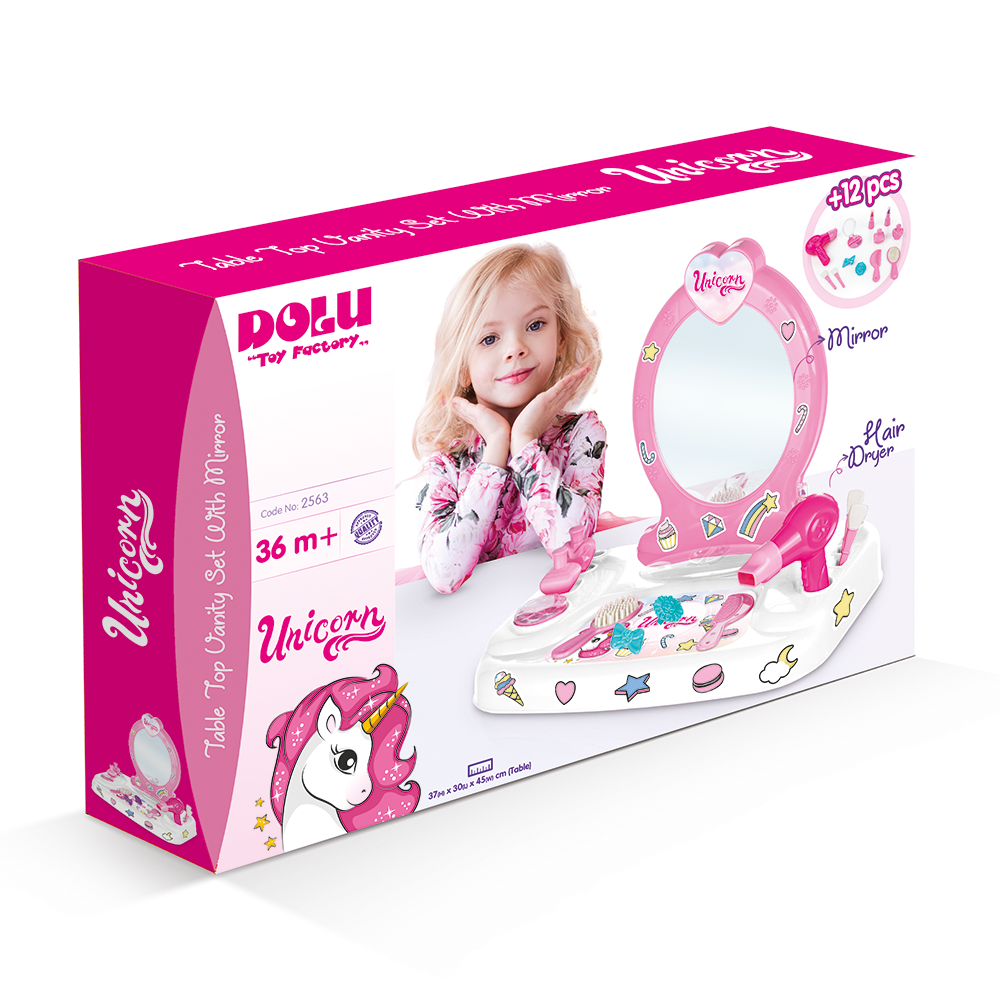 UNICORN TABLE TOP VANITY SET W