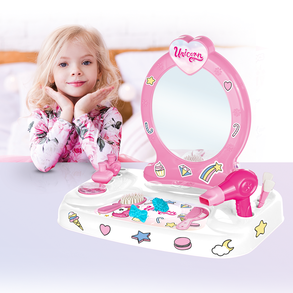 UNICORN TABLE TOP VANITY SET W