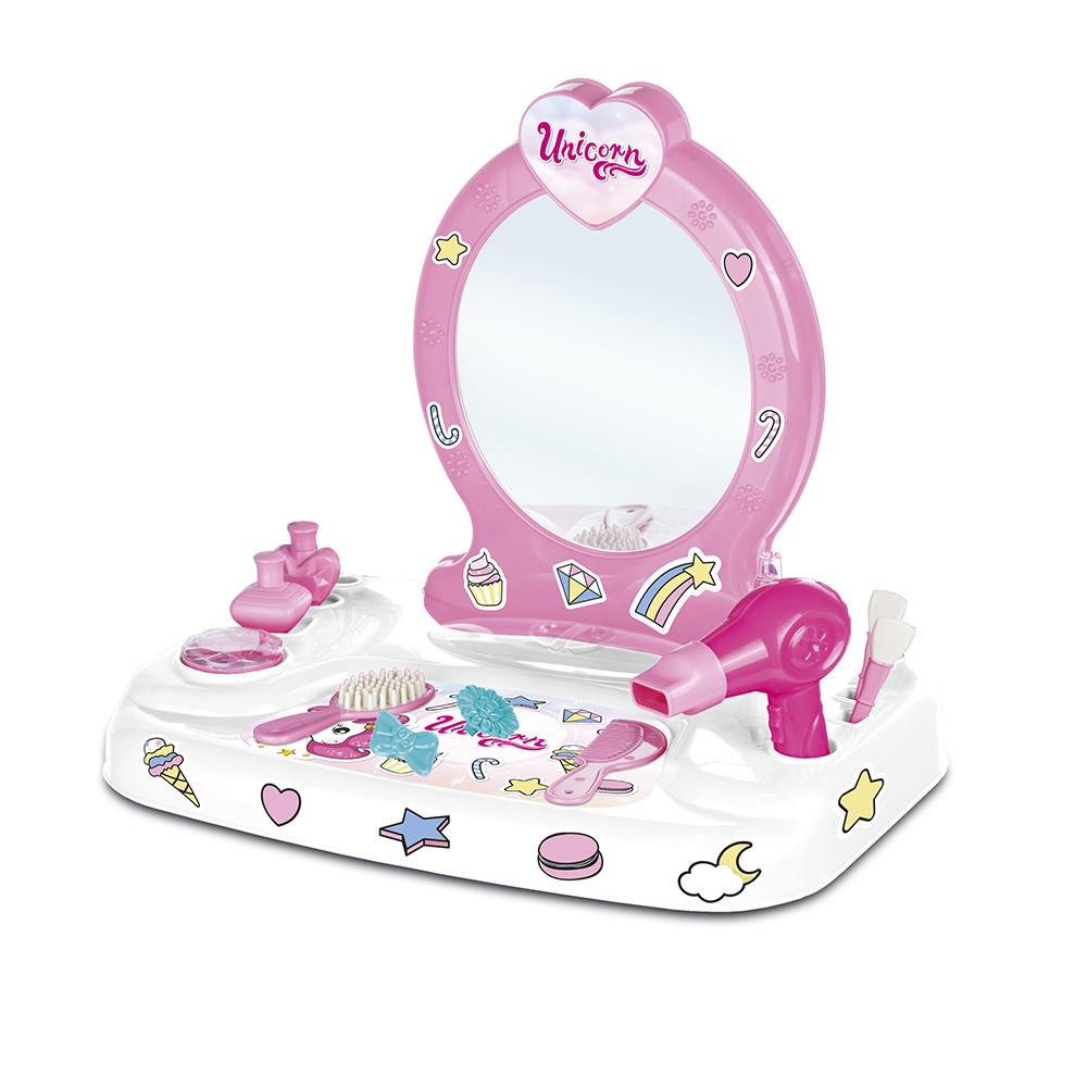 UNICORN TABLE TOP VANITY SET W