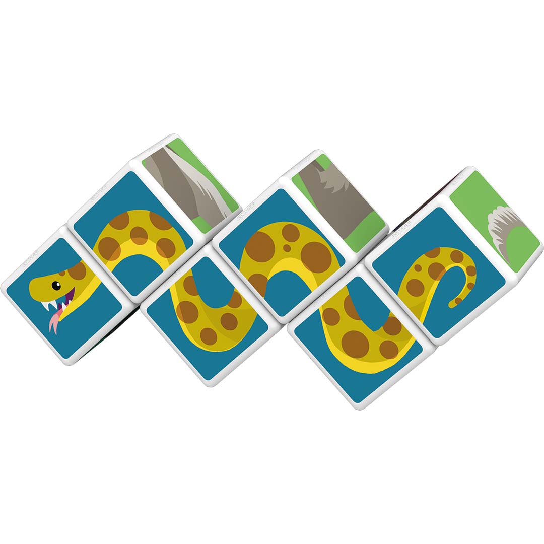 Geomag Educational Magicube Printed JungleAnimals+Cards 9