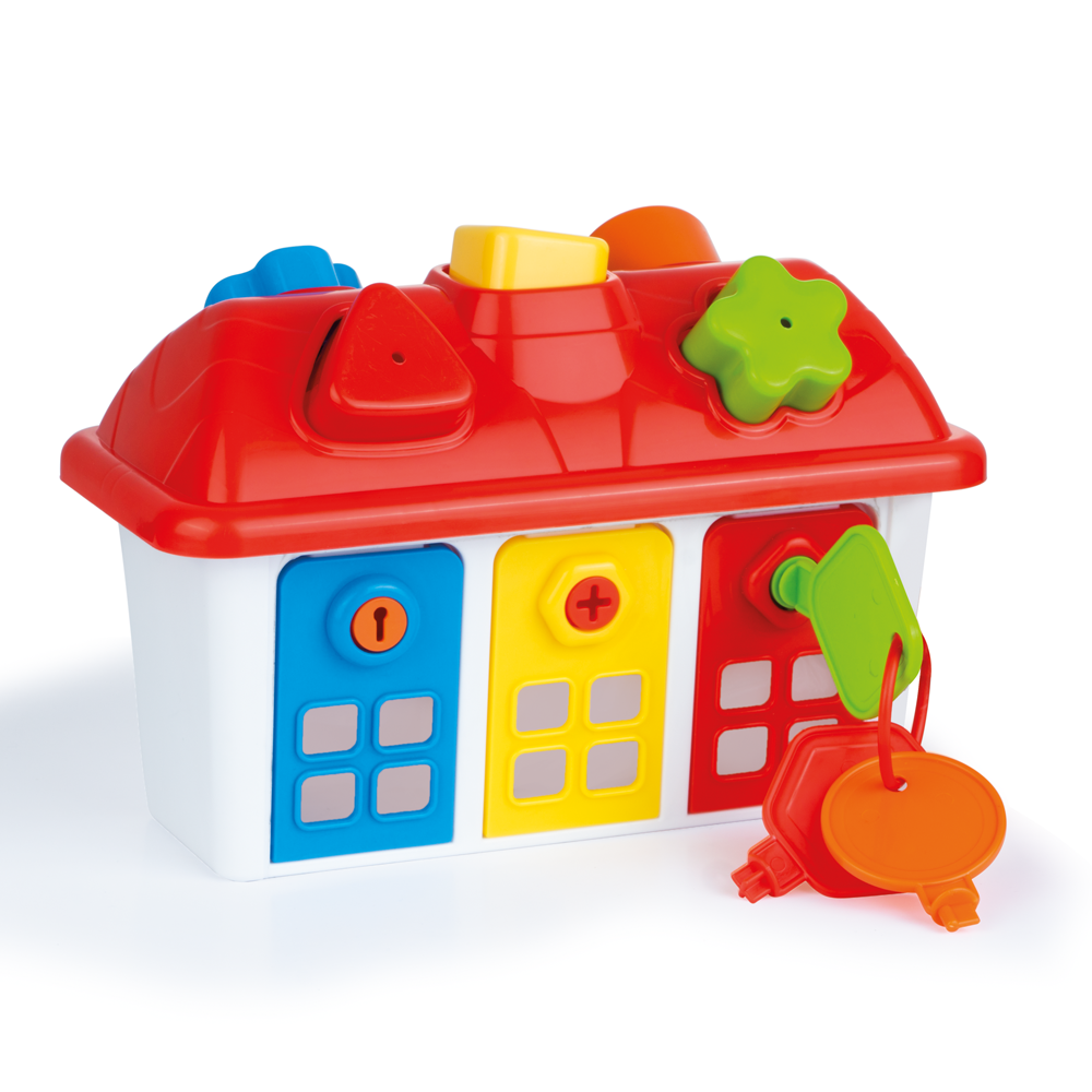 SHAPE SORTER HAPPY HOUSE WITH LOCKABLE DOORS
