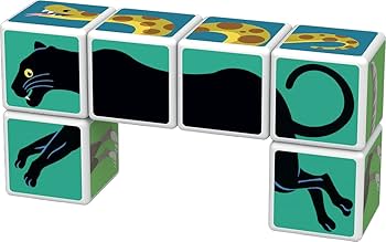 Geomag Educational Magicube Printed JungleAnimals+Cards 9