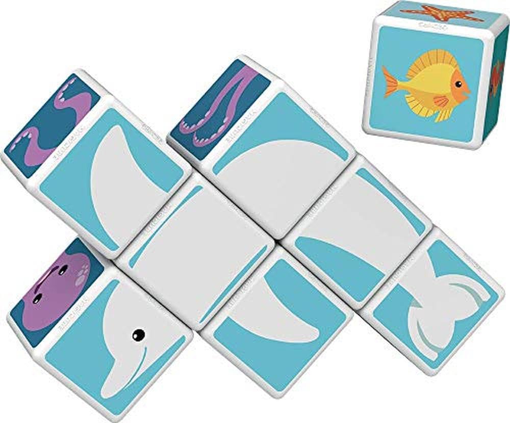 Geomag Educational Magicube Printed Sea Animals+Cards 11