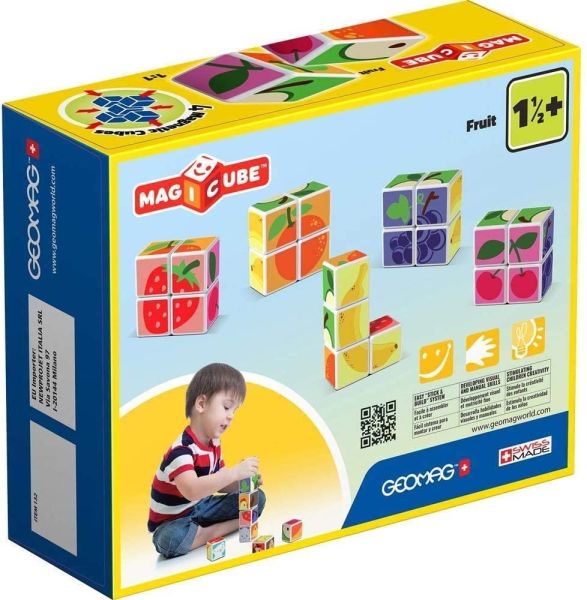 Geomag Educational Magicube Printed Fruit + Cards 7