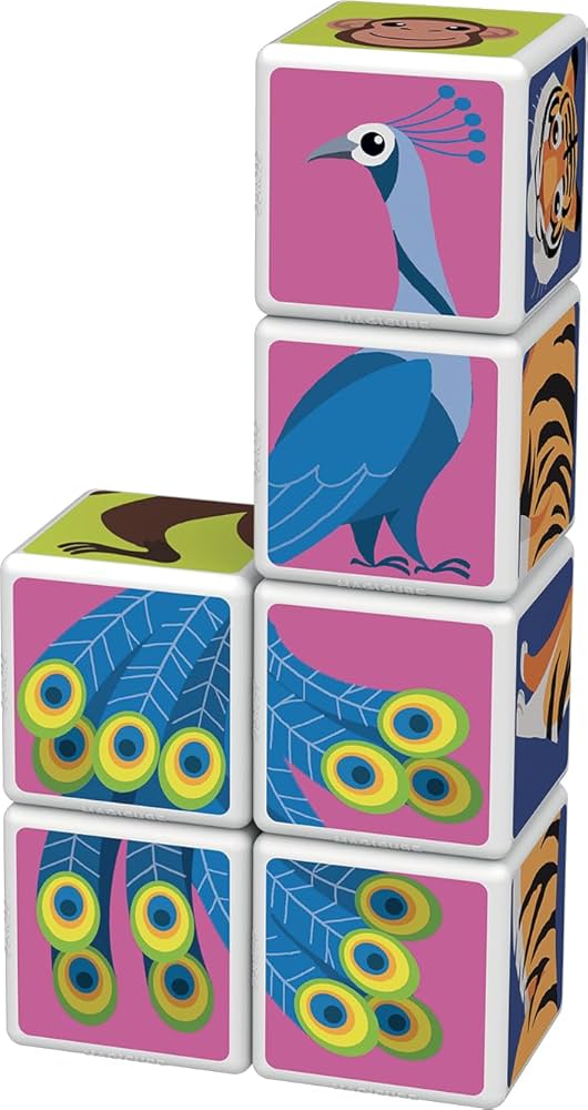 Geomag Educational Magicube Printed JungleAnimals+Cards 9