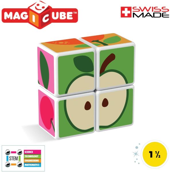 Geomag Educational Magicube Printed Fruit + Cards 7