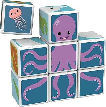 Geomag Educational Magicube Printed Sea Animals+Cards 11