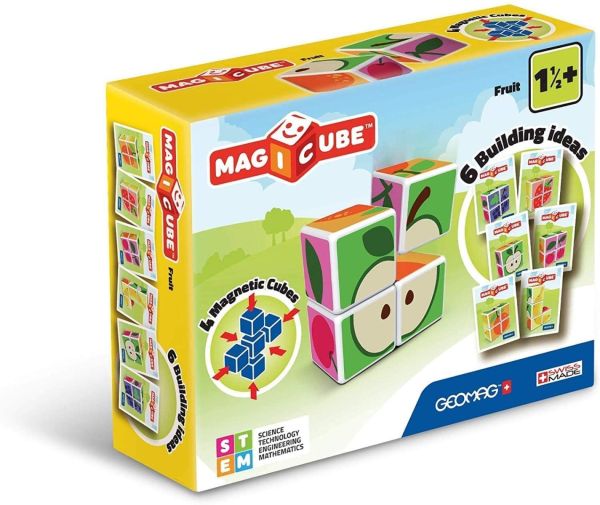 Geomag Educational Magicube Printed Fruit + Cards 7