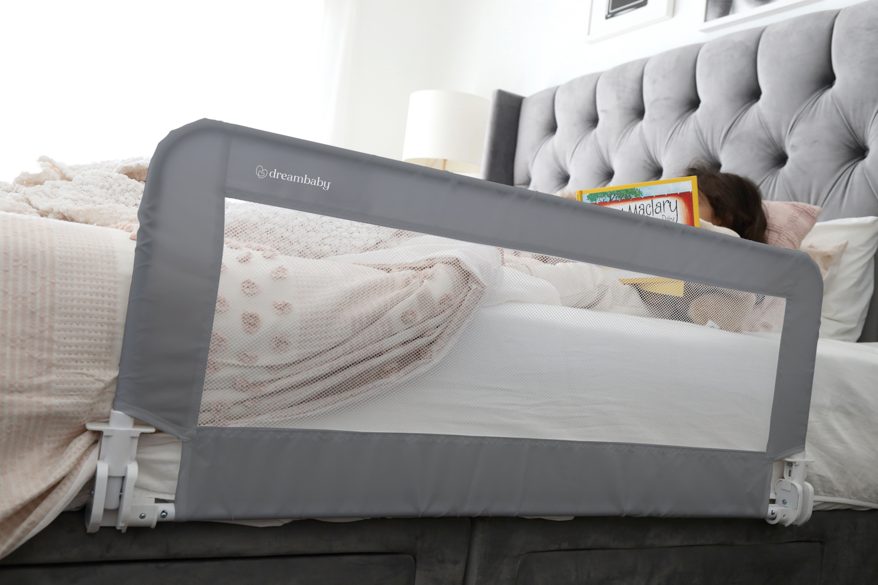 PRAGUE BEDRAIL SML BOX 13X8.5X58.5CM.  GREY