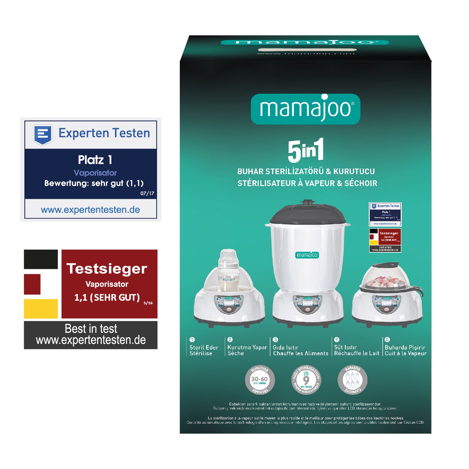 5-in-1 STEAM STERILIZER & DRIER