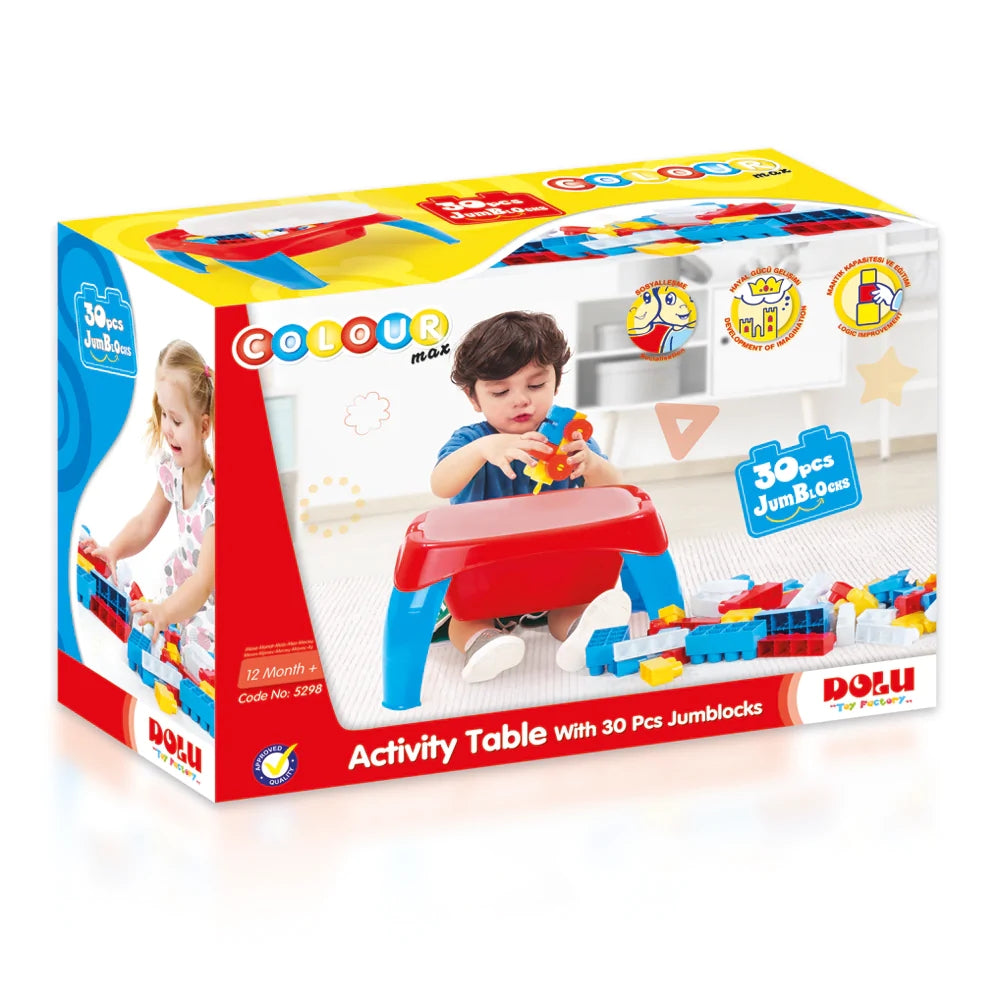 ACTIVITY TABLE WITH 30PCS JUMBLOCKS