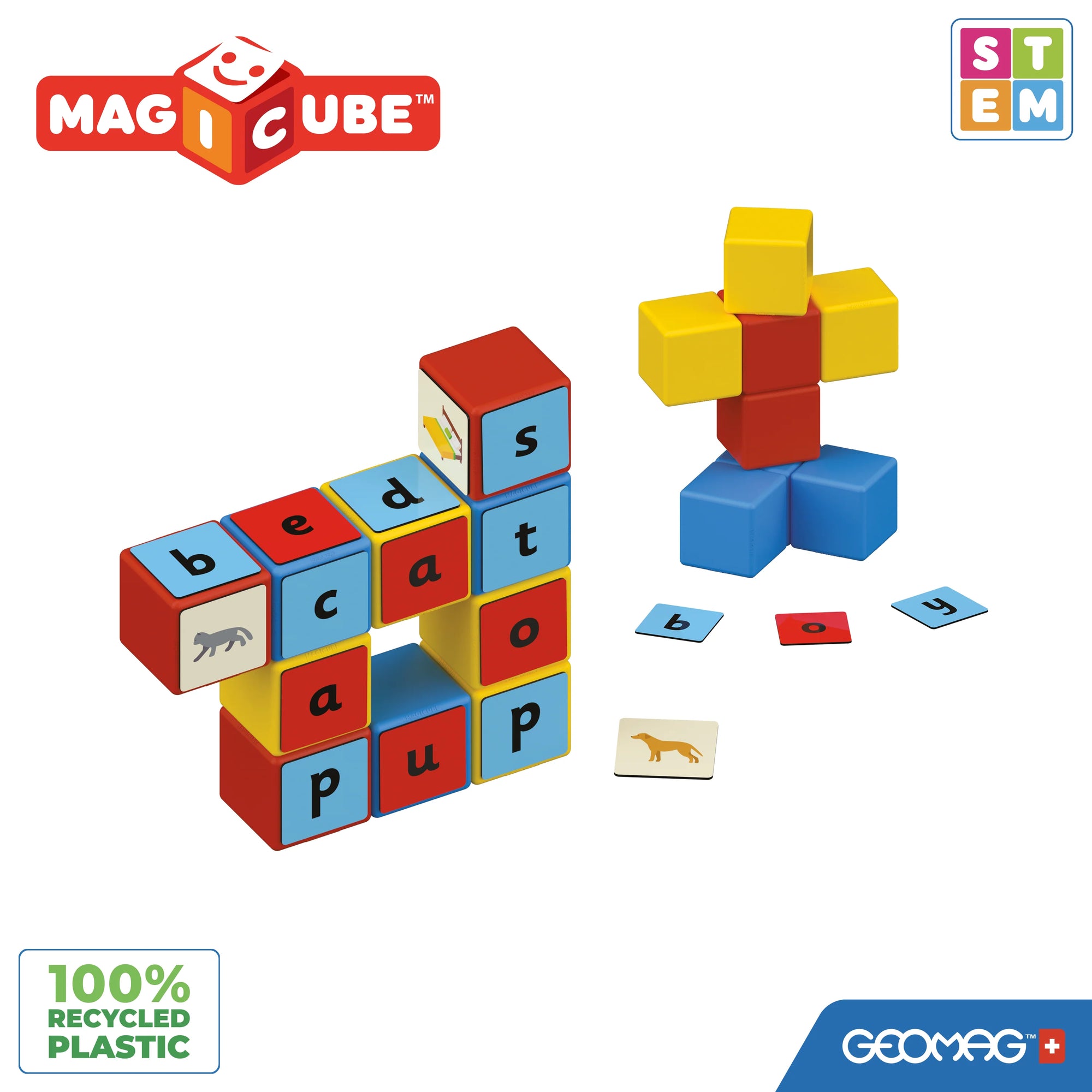Geomag Educational Magicube Word Building RE Clips 55