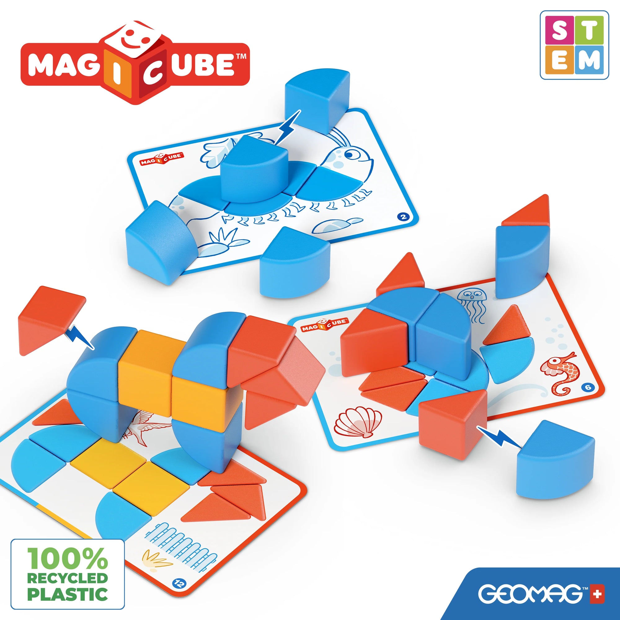 Geomag Educational Magicube RE Blocks & Cards 16