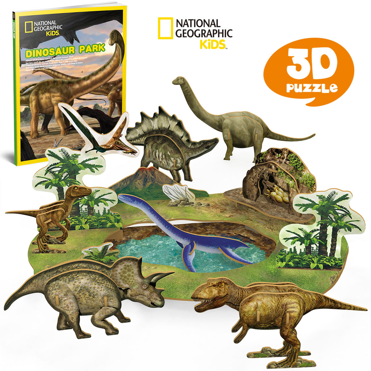 لعبة ألغاز حديقة الديناصورات ثلاثية الأبعاد