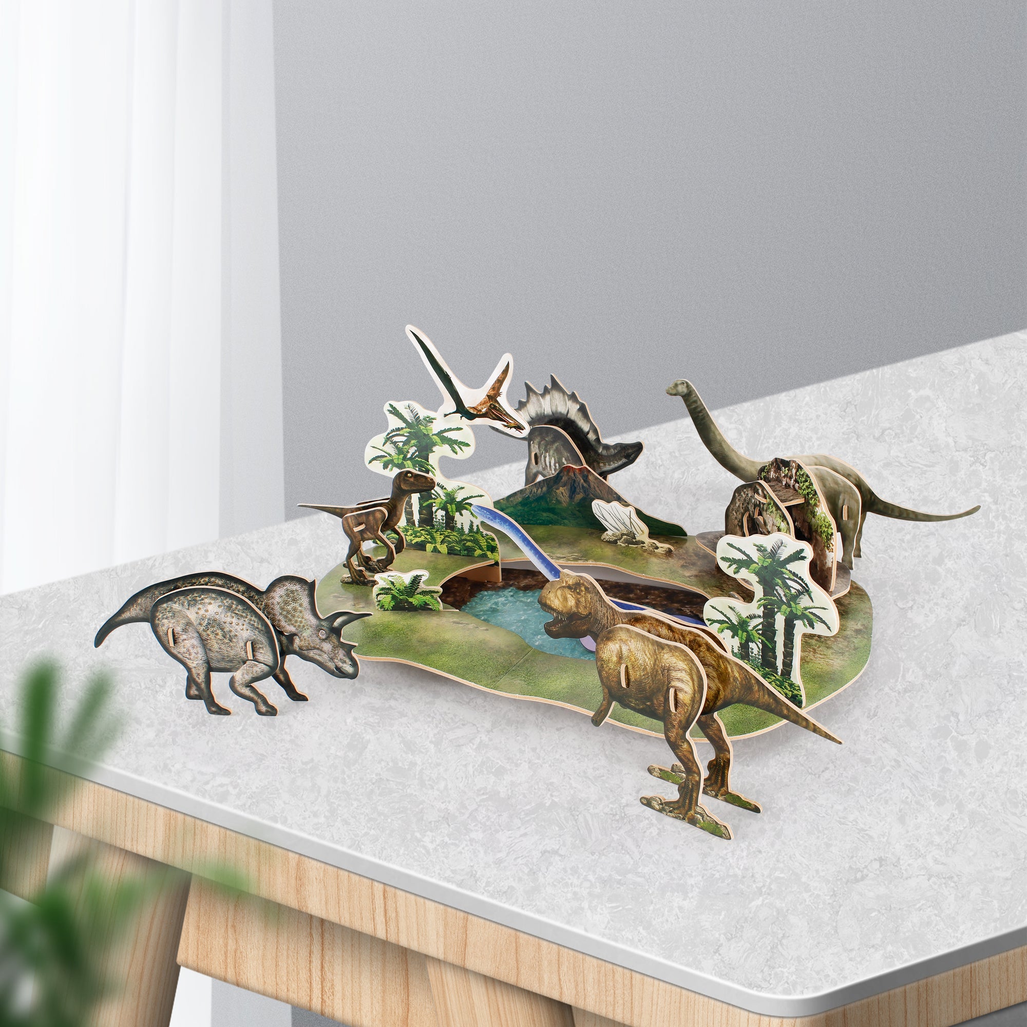 لعبة ألغاز حديقة الديناصورات ثلاثية الأبعاد