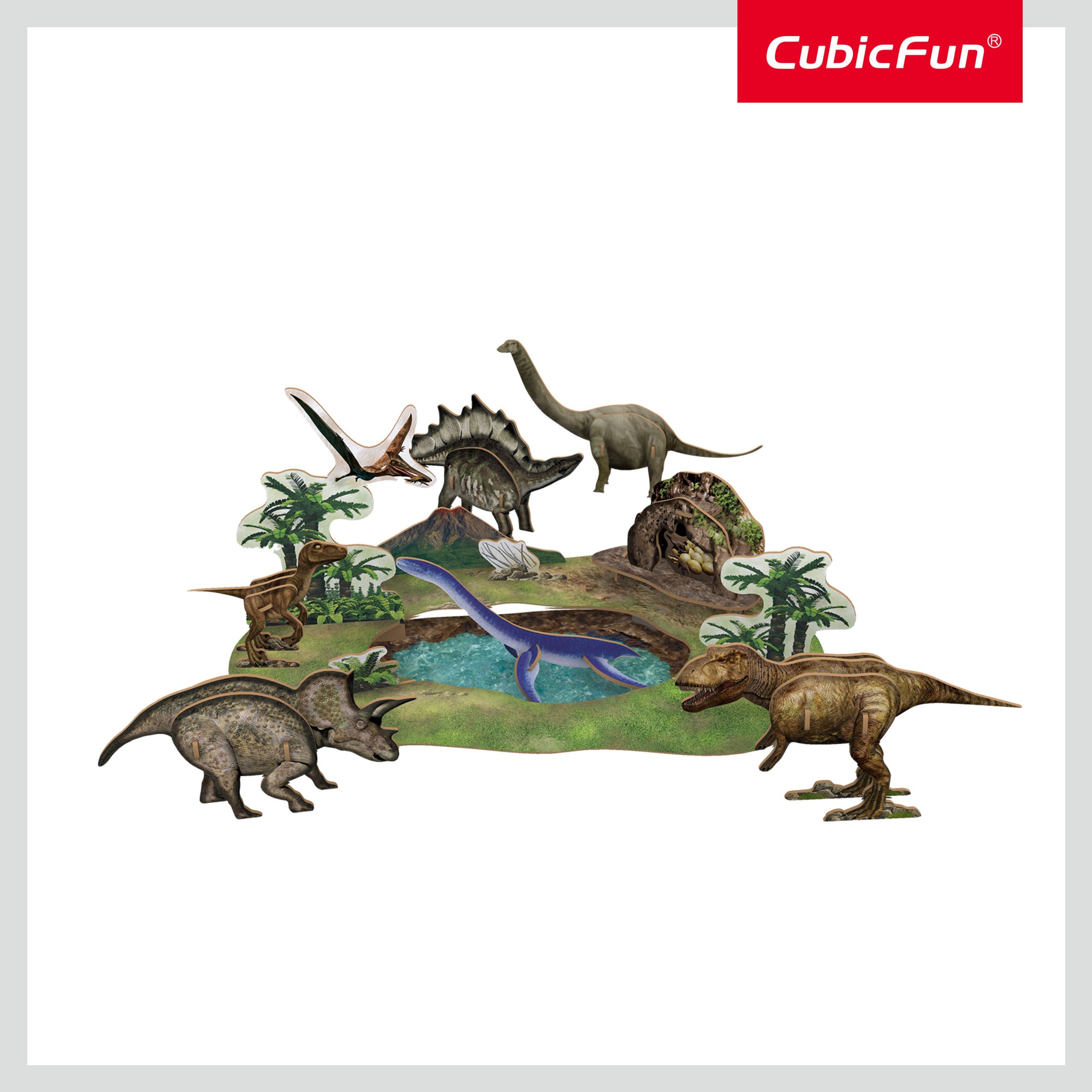 لعبة ألغاز حديقة الديناصورات ثلاثية الأبعاد