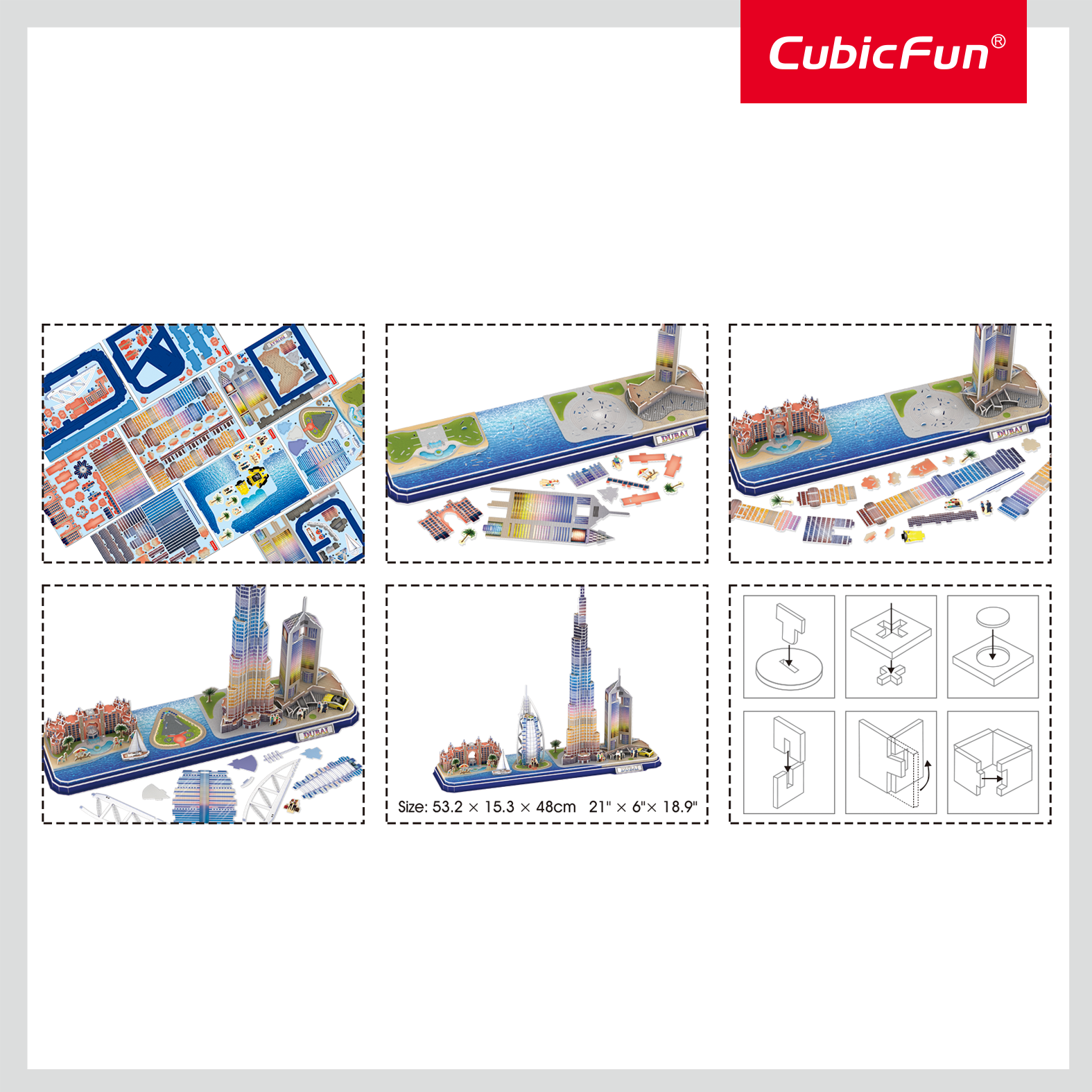 3D Puzzle LED lights, Dubai