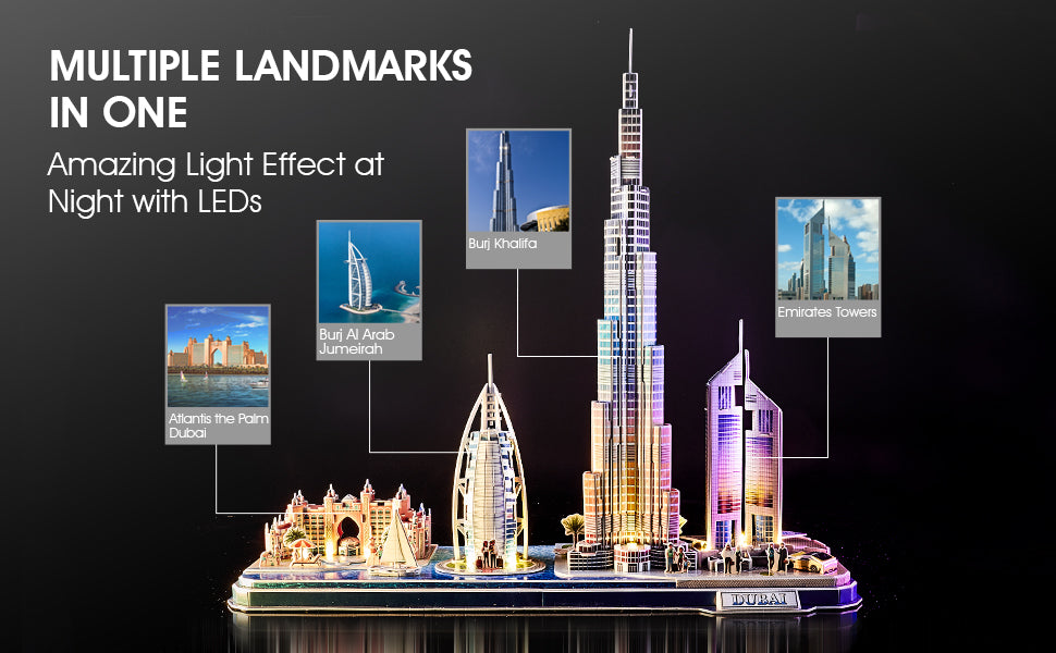 3D Puzzle LED lights, Dubai