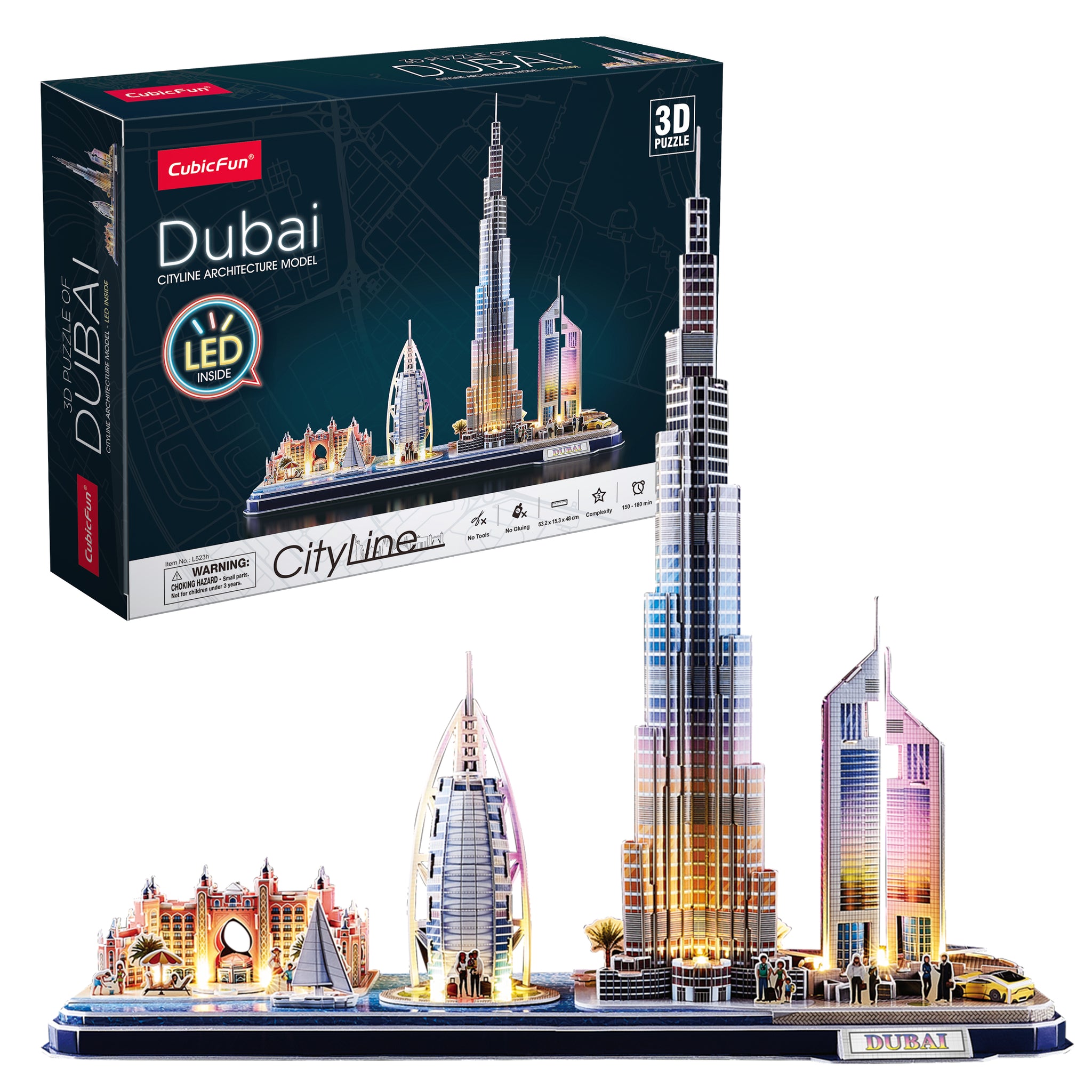 3D Puzzle LED lights, Dubai