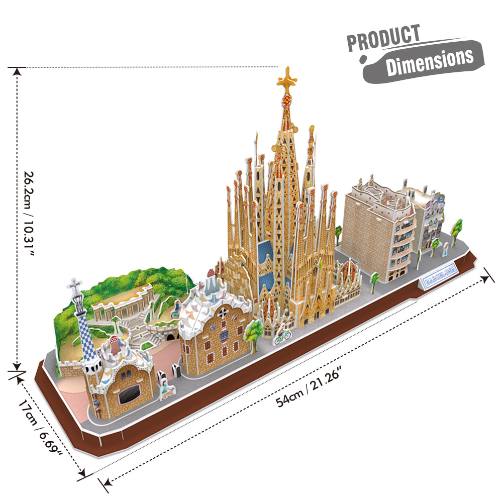 3d Puzzle City Line Barcelona