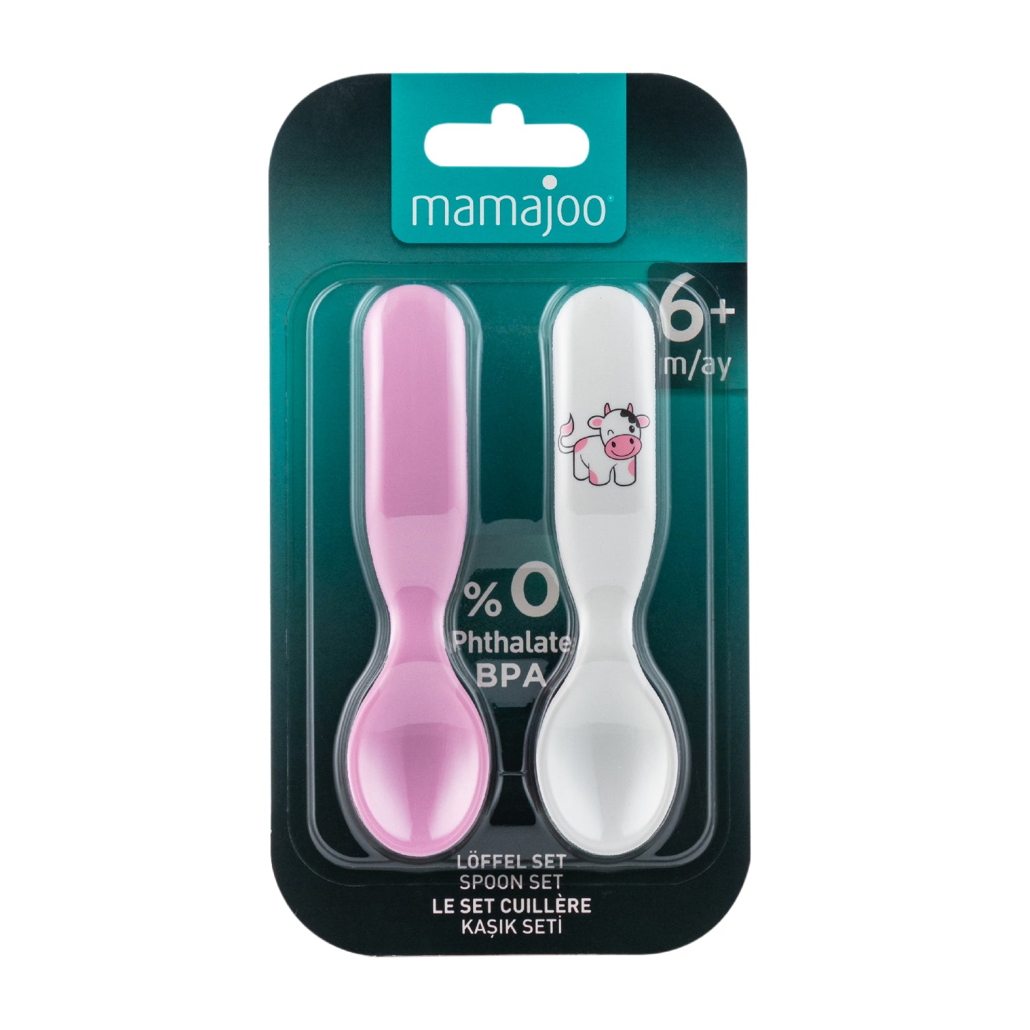 Spoons Set Cow & Pink
