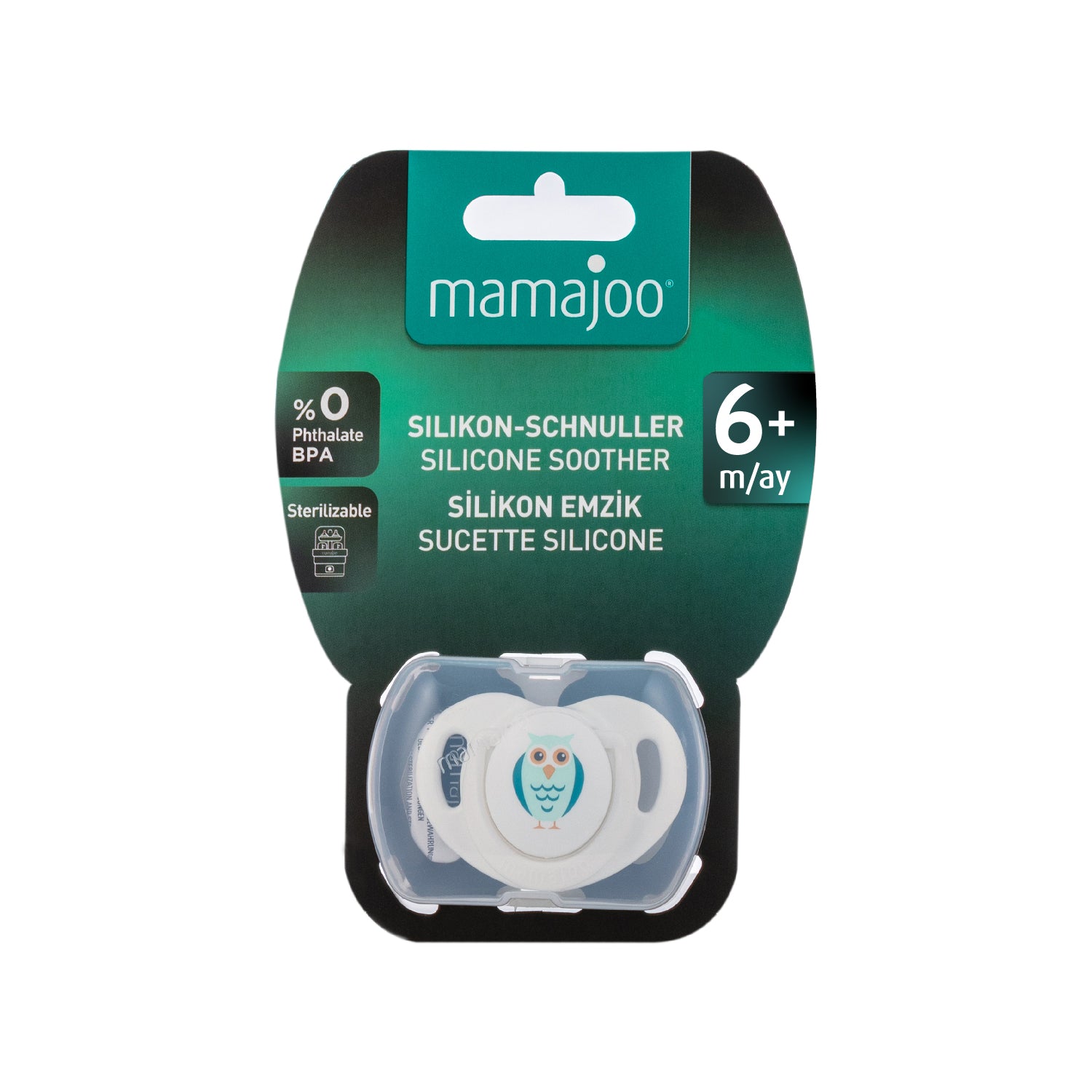 1x Silicone Orthodontic Pacifier Elephant 6M+ and