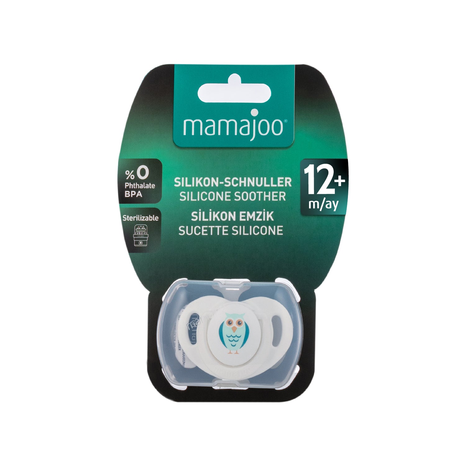 1 x Orthodontic Silicone Soother Elephant 12m+