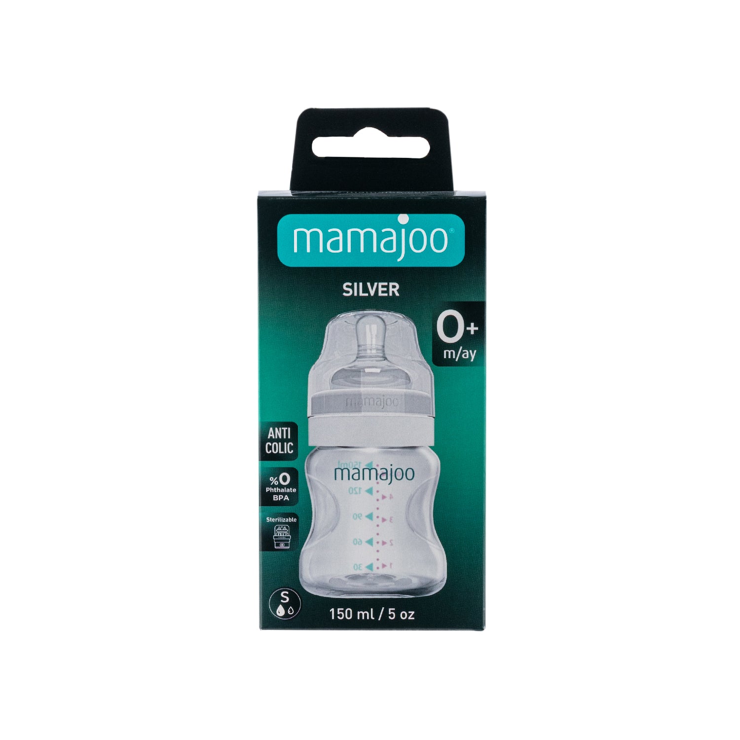 Silver 150ml Feeding Bottle
