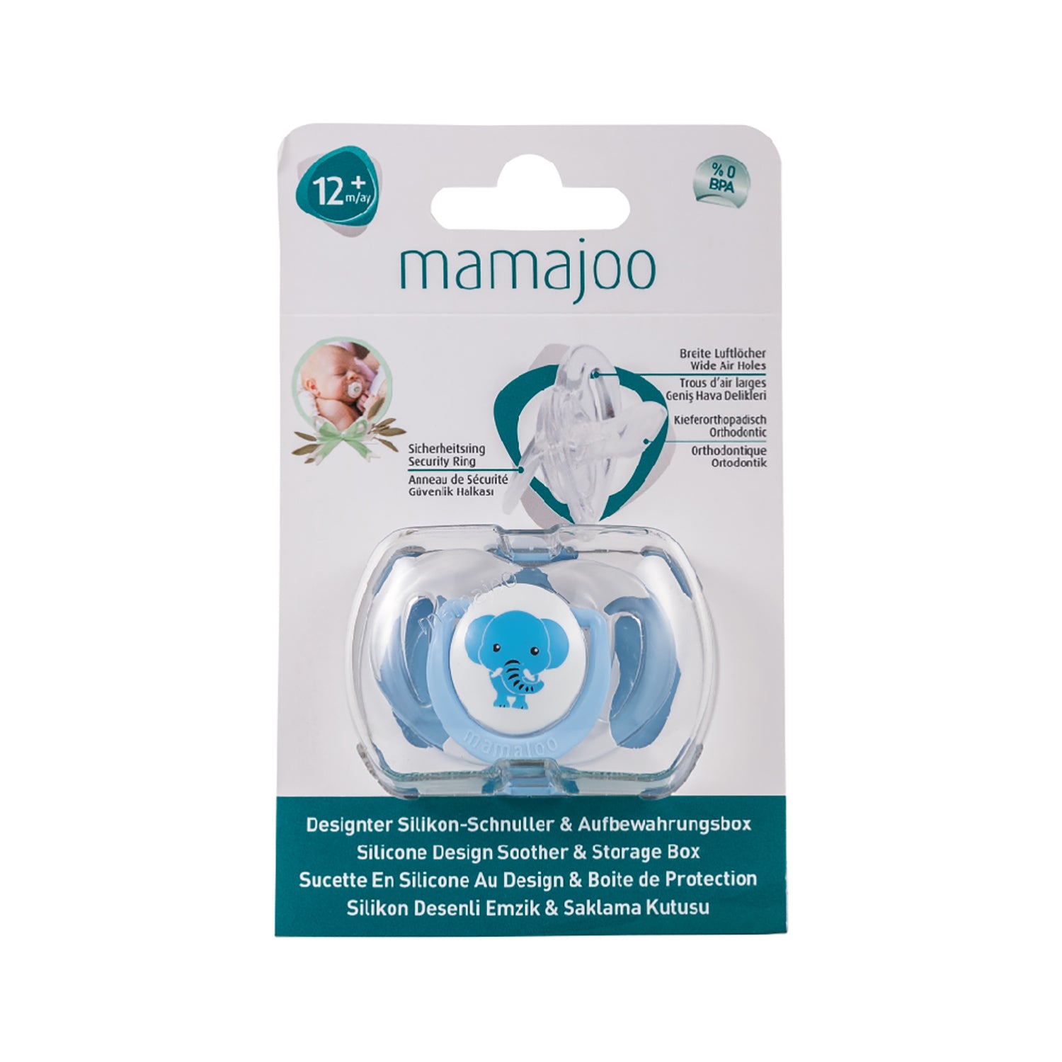 1 x Silicone Pacifier Orthodontic Cow 12m+