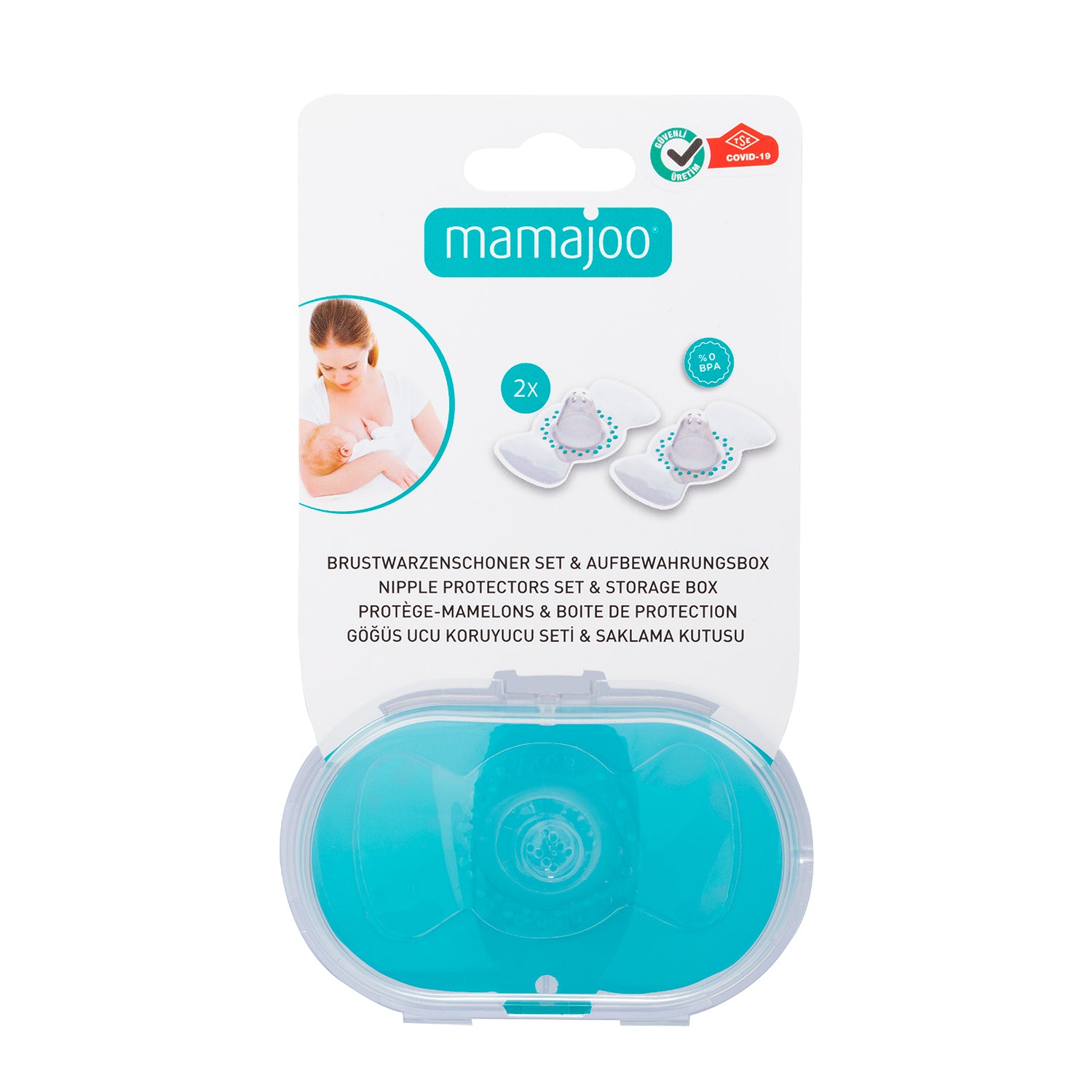 NIPPLE PROTECTORS SET WITH STERILIZATION & STORAGE BOX