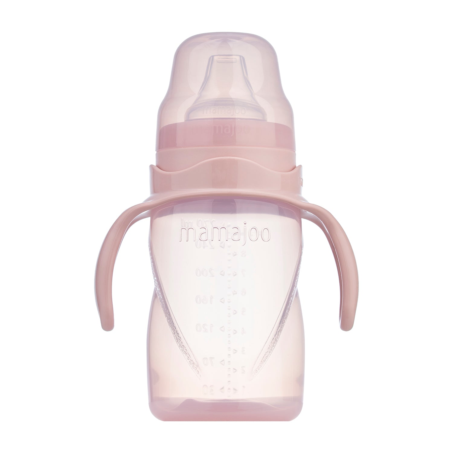 270ml Non Spill Training Cup Pale Pink with Handle & Anti-Colic Soft Spout