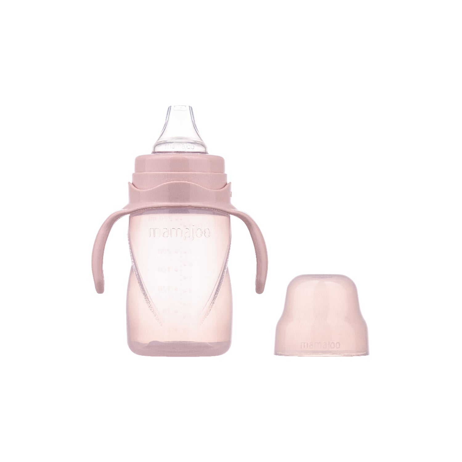 270ml Non Spill Training Cup Pale Pink with Handle & Anti-Colic Soft Spout