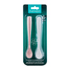 2 x FEEDING SPOONS POWDER PINK & STORAGE BOX