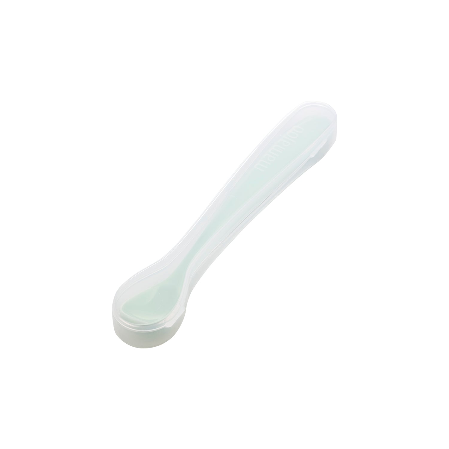 2 x FEEDING SPOONS POWDER GREEN & STORAGE BOX