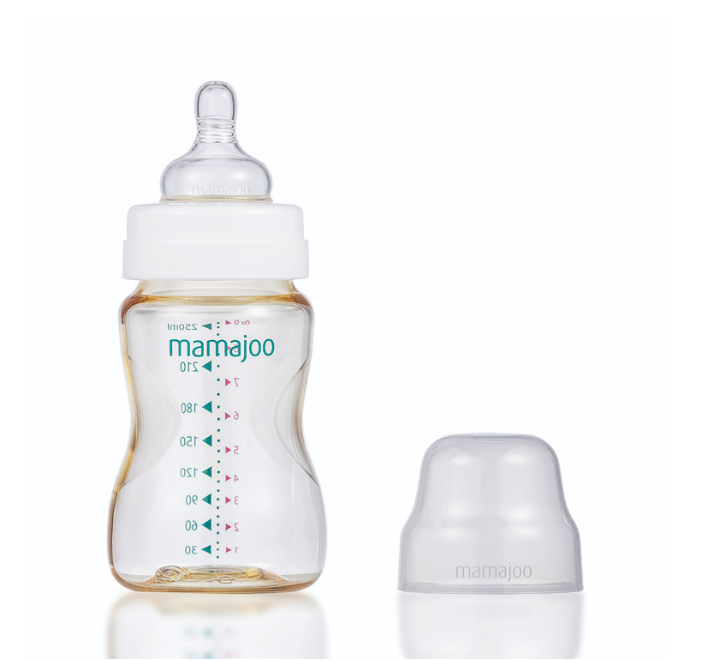Gold Feeding Bottle 250 ml & Anti-Colic Silicone Teat Medium