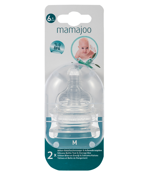 2x ANTI-COLIC BOTTLE TEATS Medium & STORAGE BOX