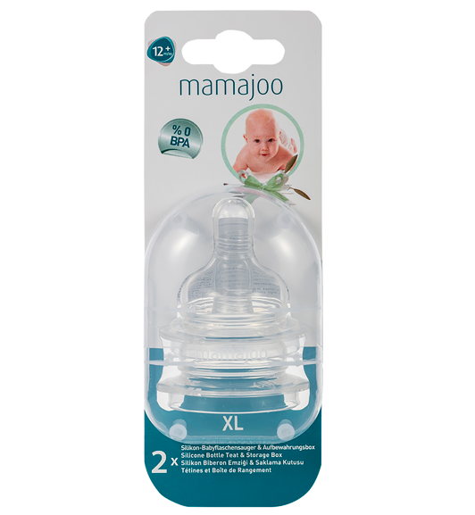 2x Anti-Colic Bottle Teats X Large & Storage Box