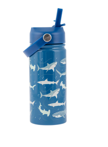 INSULATED SS BOTTLE W/HANDLE SHARK (F24)