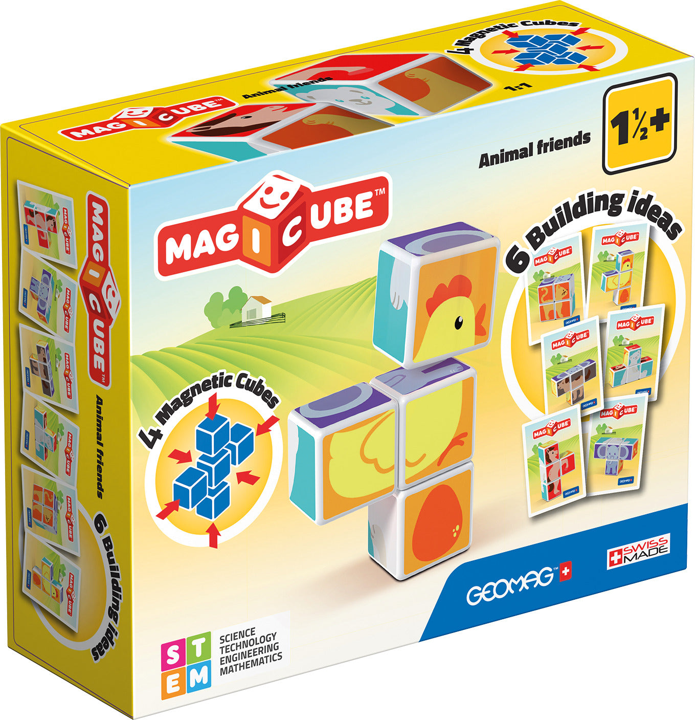 Geomag Educational Magicube Printed AnimalFriends+Cards 7
