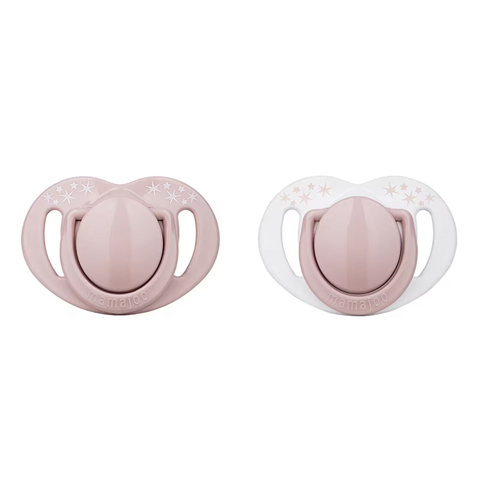 Twin Orthodontic Silicone Pacifiers Powder Pink 12M+