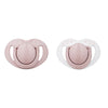 Twin Orthodontic Silicone Pacifiers in Powder Pink 0M+