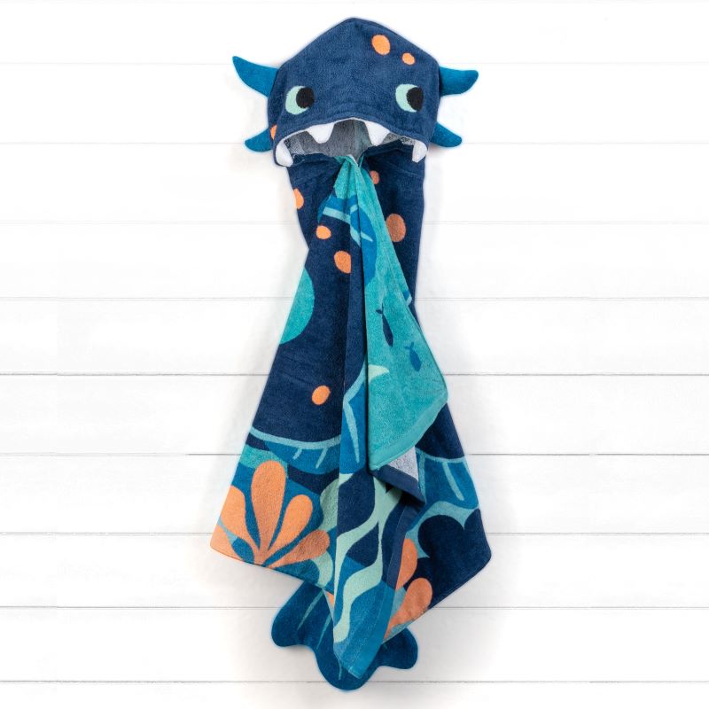 HOODED TOWEL SEA MONSTER (S23)