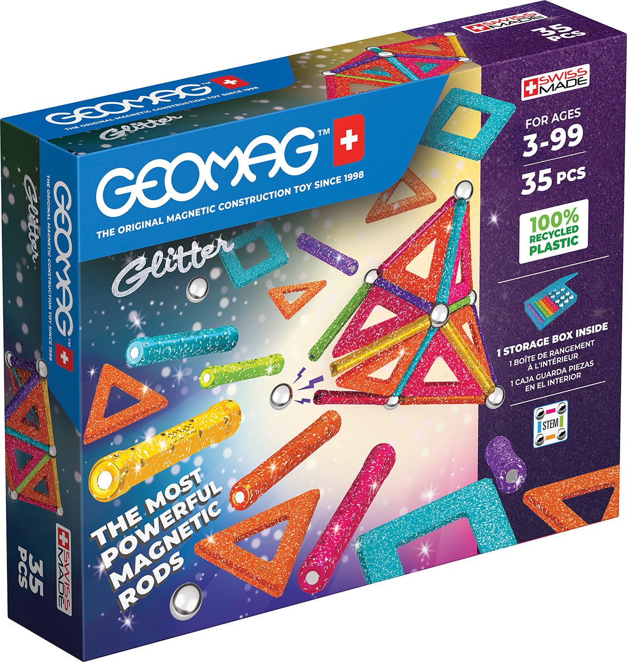 Geomag Educational Glitter Recycled Panels 35