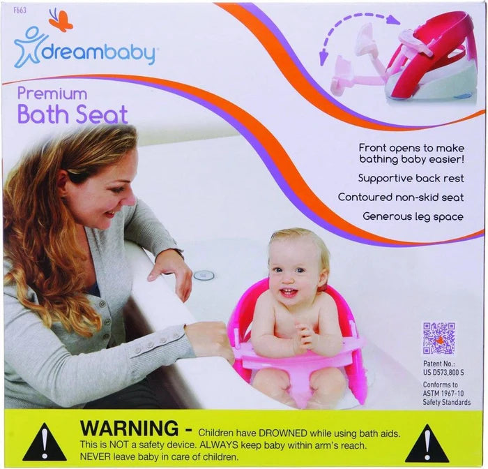 Premium Pink Bath seat with Handy Scoop - Pink