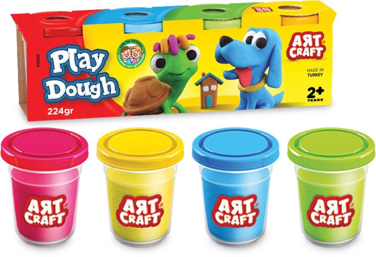 PLAY DOUGH 4 TUB PACK (224 GR)